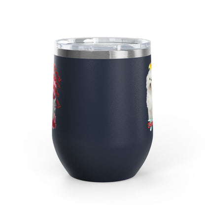 Emotional Support Human for my Bichon Frise Wine Tumbler