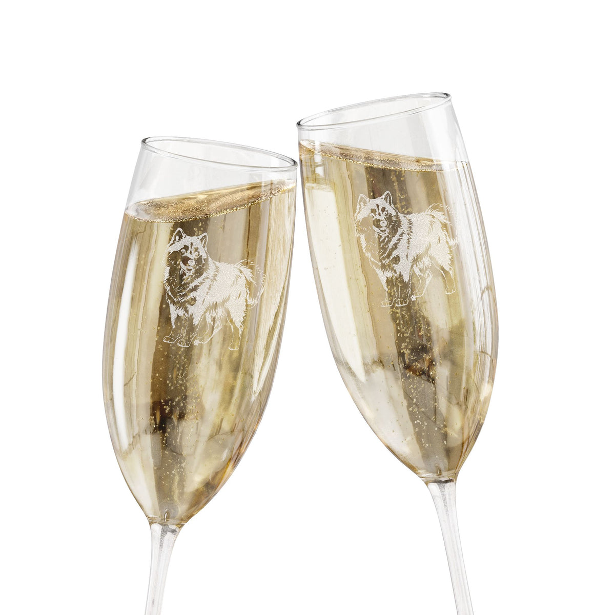 Siberian Husky Engraved Champagne Flute