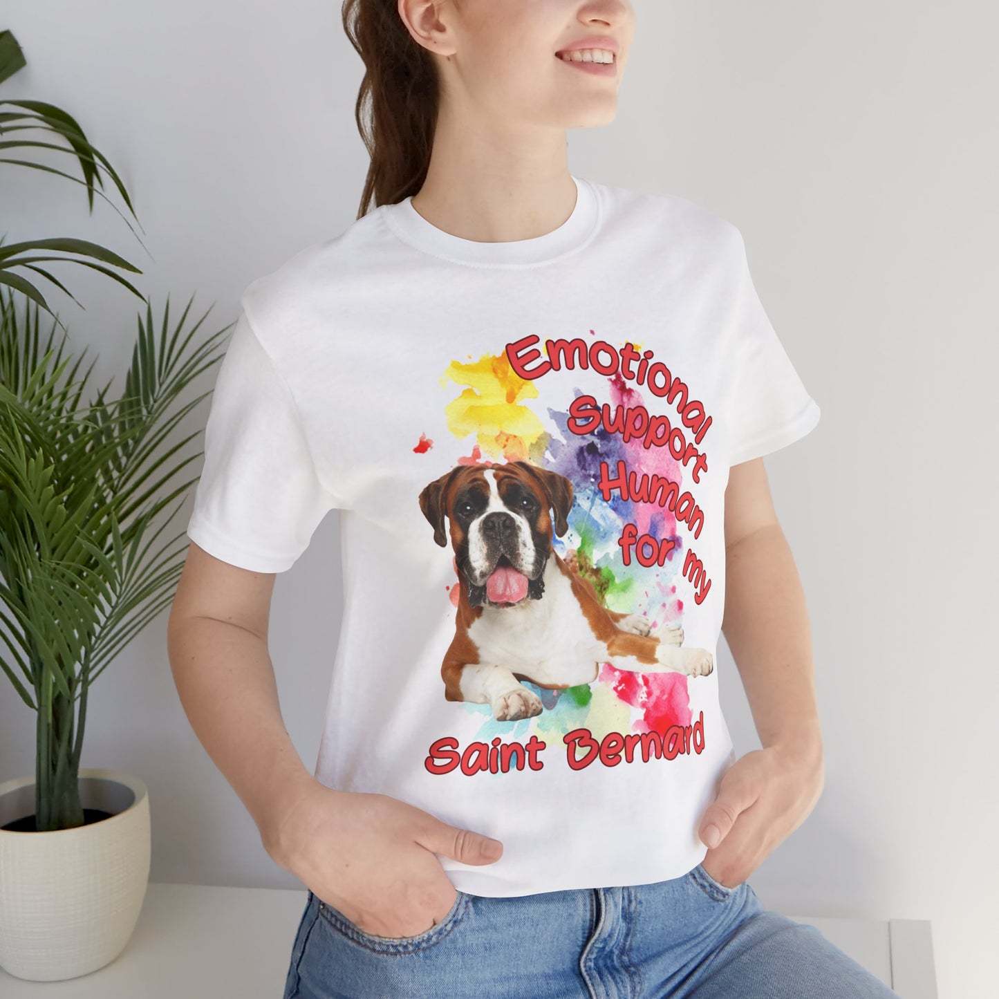 Emotional Support Human Saint Bernard Tee