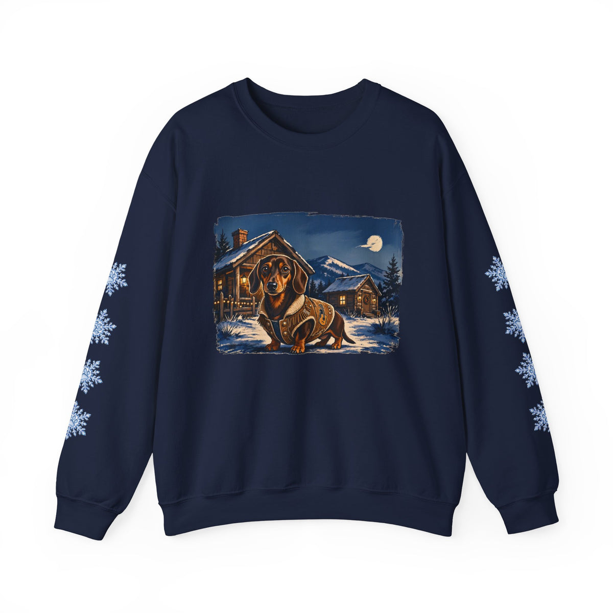Smooth Coat Dachshund Smoky Mountain Christmas Sweatshirt