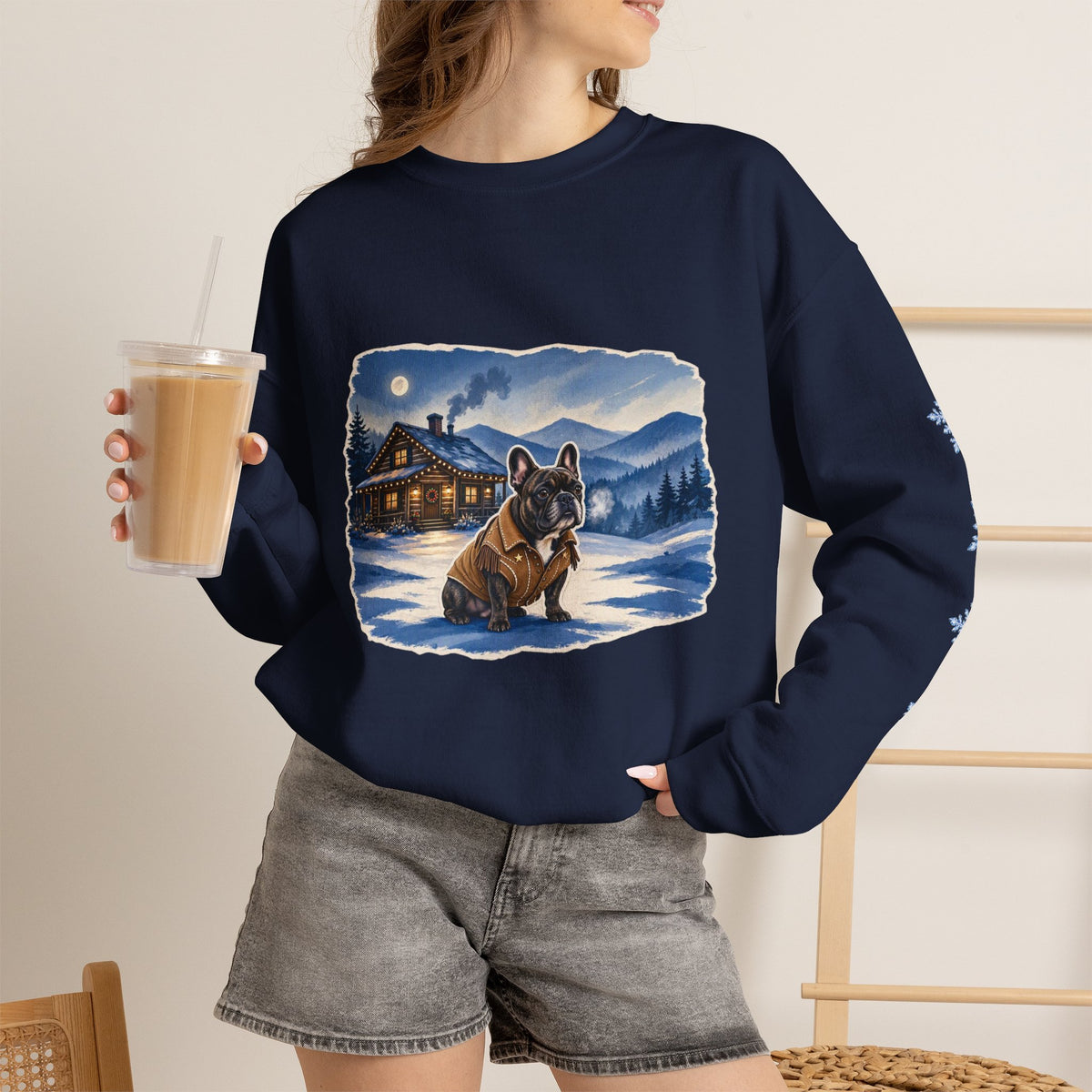 French Bulldog Smoky Mountain Christmas Sweatshirt