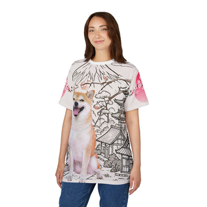 Shiba Inu Cherry Blossom  Unisex Tee
