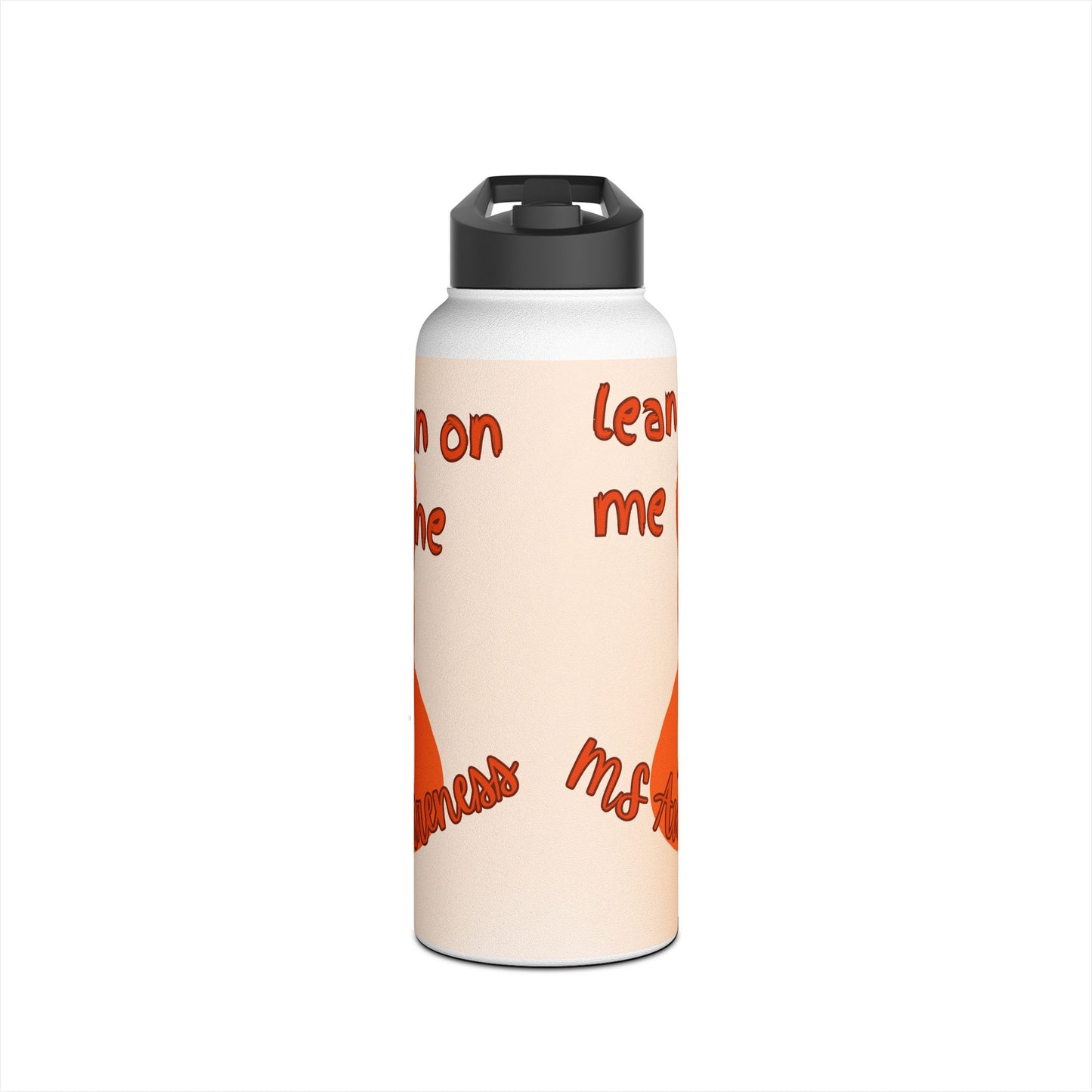MS Awareness German shepherd "Lean on me" Stainless Steel Water Bottle, Standard Lid