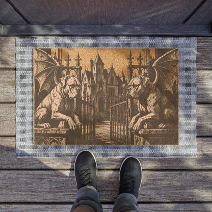 Boxer Gargoyle Angel Gothic Protector Welcome Mat