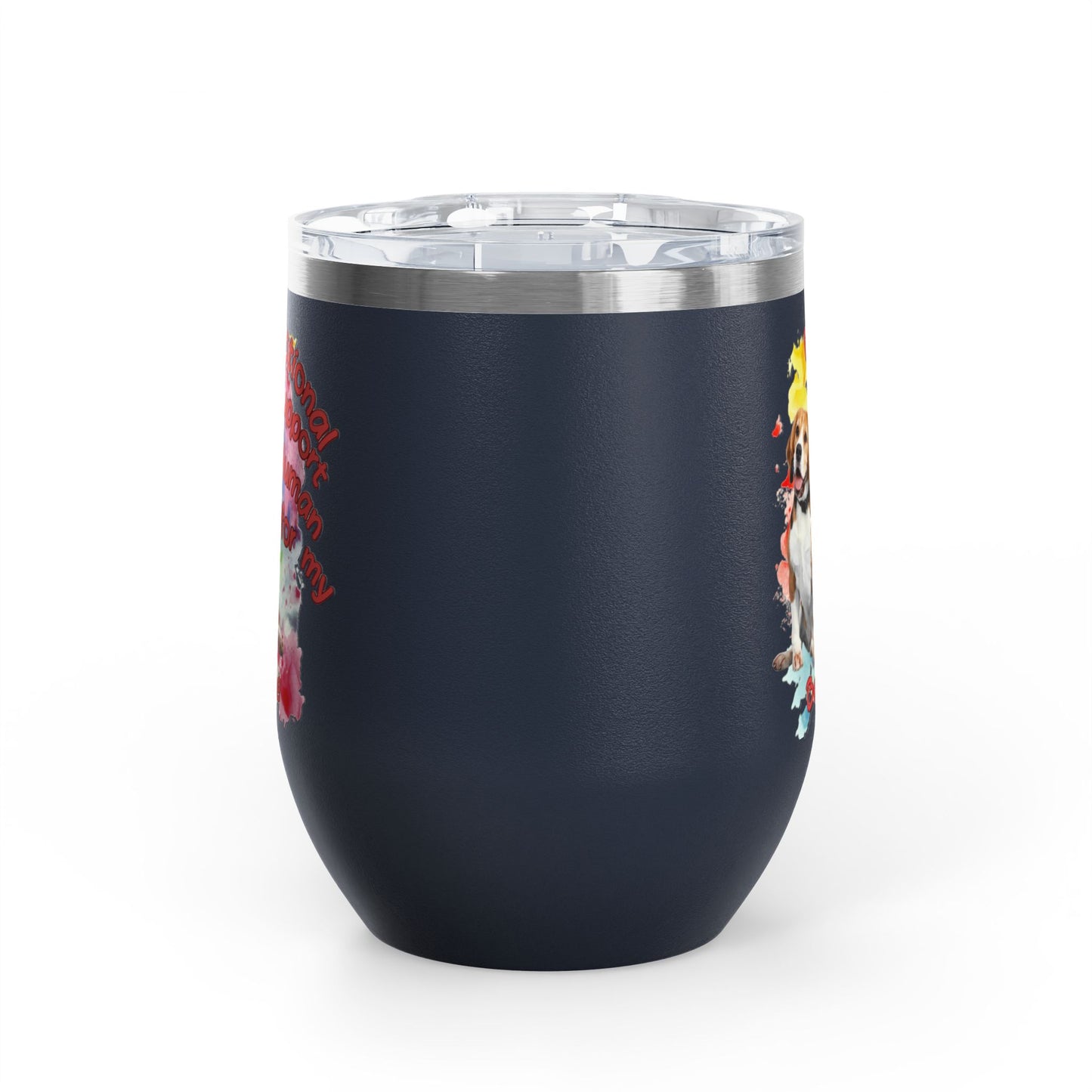 Emotional Support Human for My Beagle Wine Tumbler