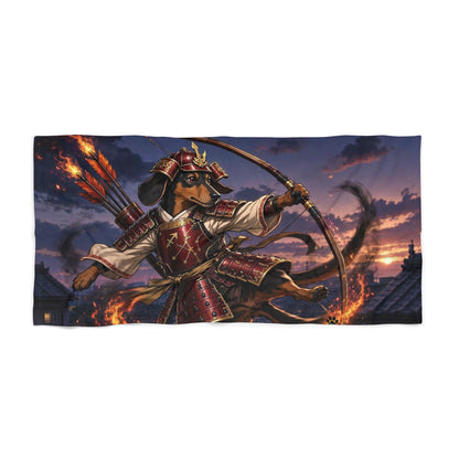 Sagittarius Dachshund Warrior Beach Towel