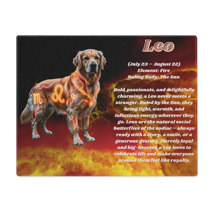 Celestial Leo Golden Retriever Dog Placemat – Cosmic Zodiac Pet Collection