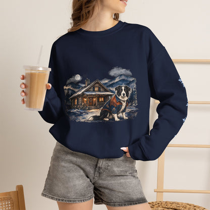 Border Collie Smoky Mountain Christmas Sweatshirt