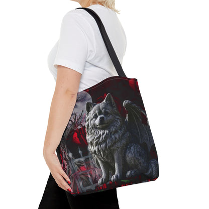 Pomeranian Angelic Gargoyle Protector Tote Bag
