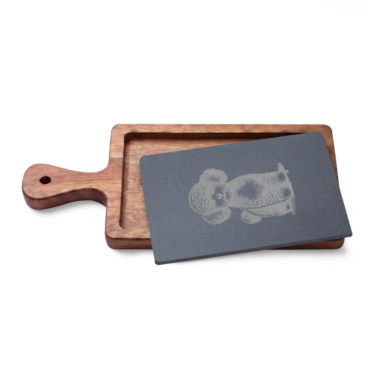 Toy Poodle Engraved Charcuterie Board, Dog Lover Cheese Board & Serving Platter