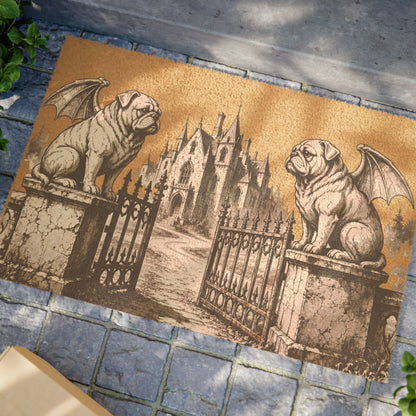Pug Gargoyle Angel Gothic Protector Welcome Mat