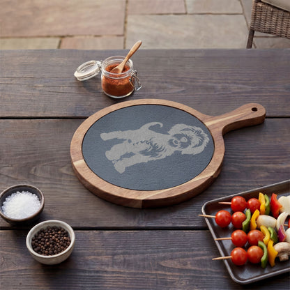 Doodle Engraved Charcuterie Board, Dog Lover Cheese Board & Serving Platter
