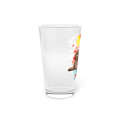 Emotional Support Human for my Doodle Dog Clear Pint Glass