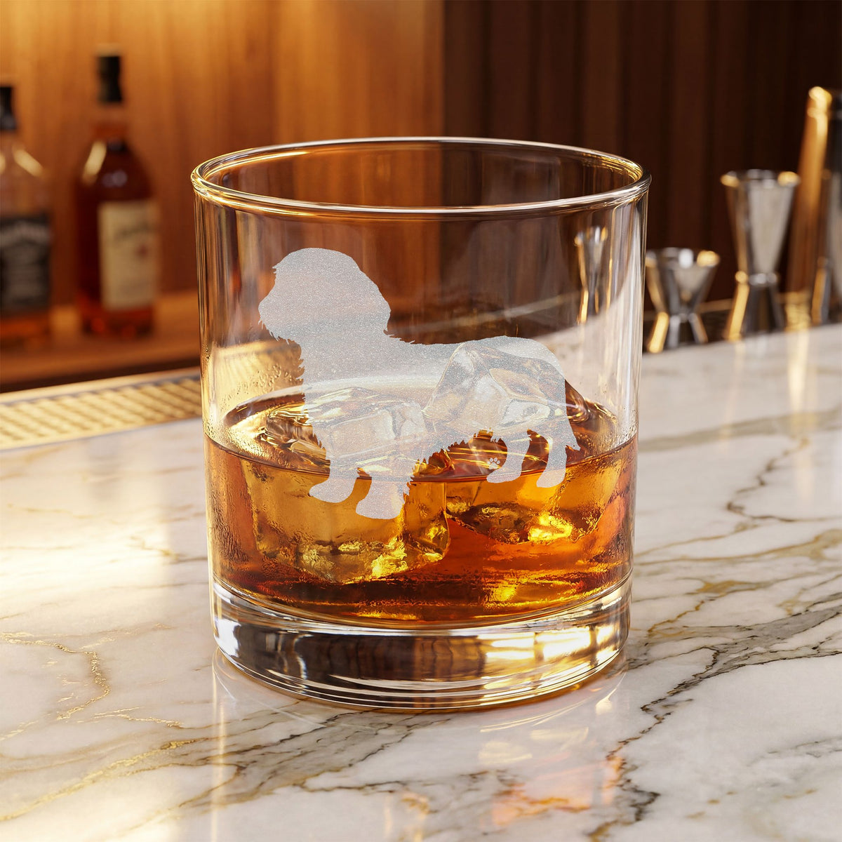 Dachshund, Wire Hair Engraved Whiskey Glass