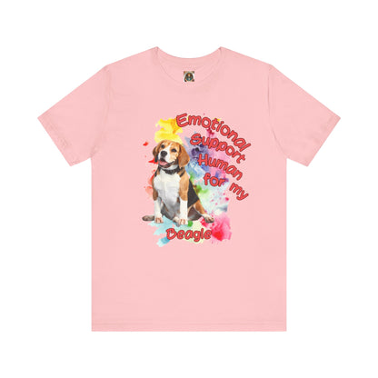 Emotional Support Human Beagle Tee - Unisex Jersey Short Sleeve Dog Lover Shirt