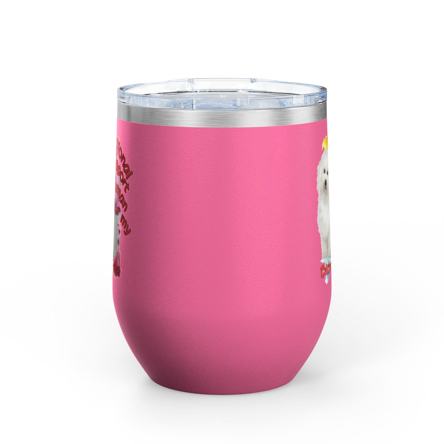 Emotional Support Human for my Bichon Frise Wine Tumbler