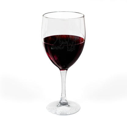 Afghan Hound Engraved Wine Glass