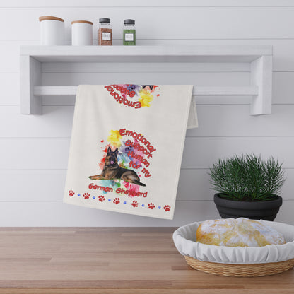 Emotional Support Human for my German Shepherd  Tea Towels for Dog Lovers