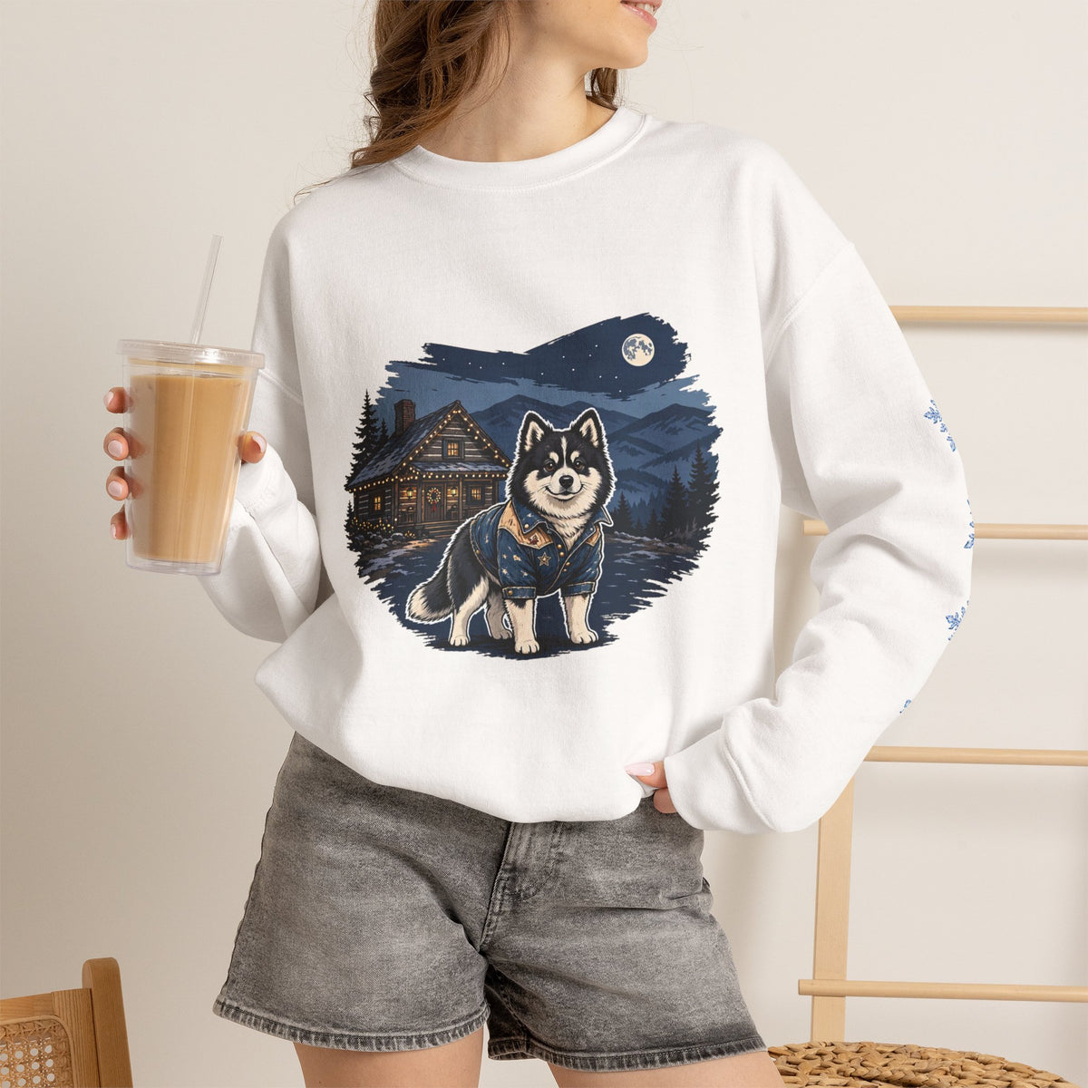 Pomsky Smoky Mountain Christmas Sweatshirt