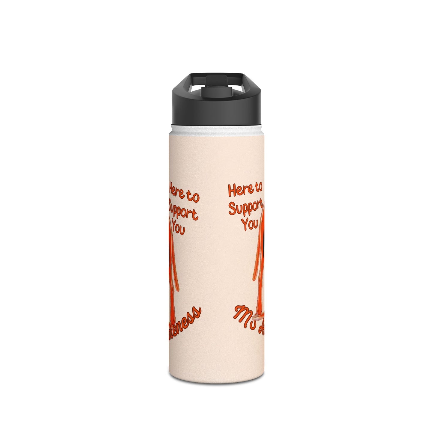 Great Dane "Here to Support You" MS Awareness Stainless Steel Water Bottle