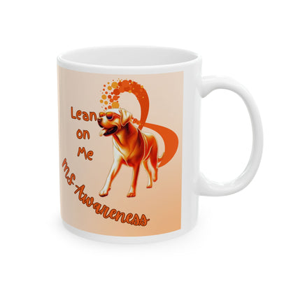 Labrador Retriever MS Awareness Coffee Mug – "Lean on Me" Ceramic Mug