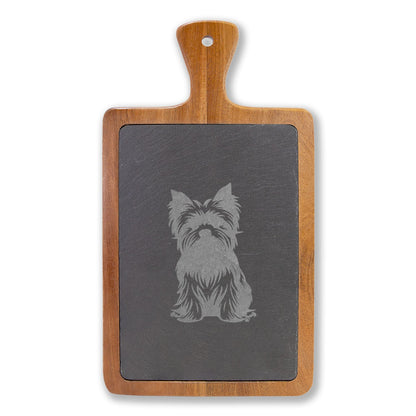 Yorkshire Terrier Engraved Charcuterie Board, Dog Lover Cheese Board & Serving Platter