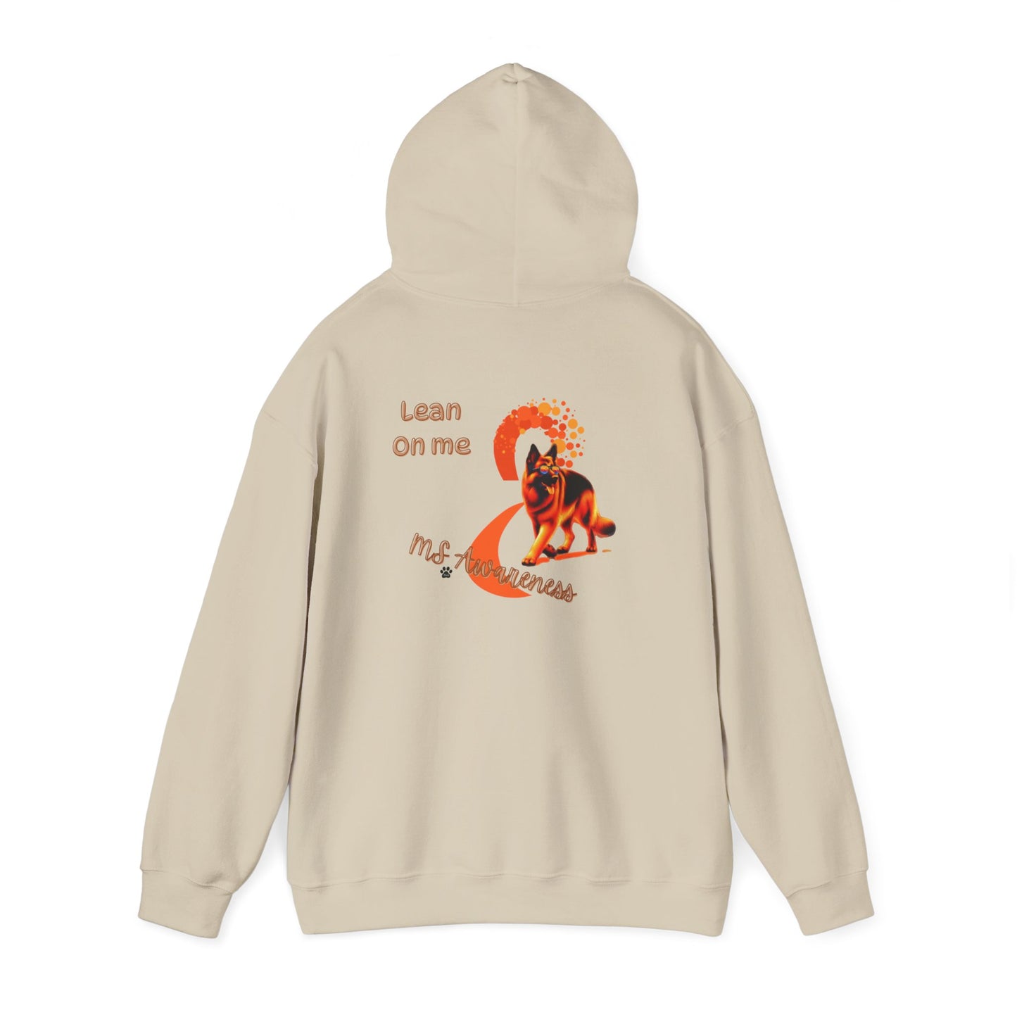 German Shepherd "Lean on Me" MS Awareness Hoodie