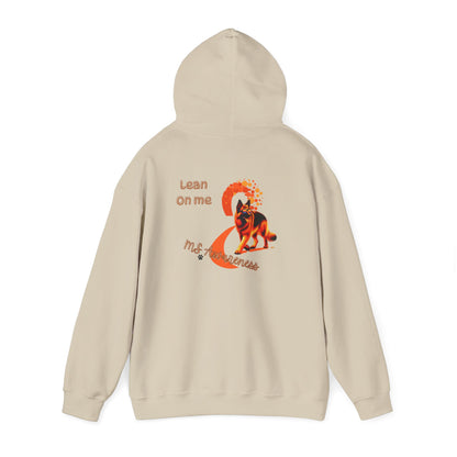 German Shepherd "Lean on Me" MS Awareness Hoodie