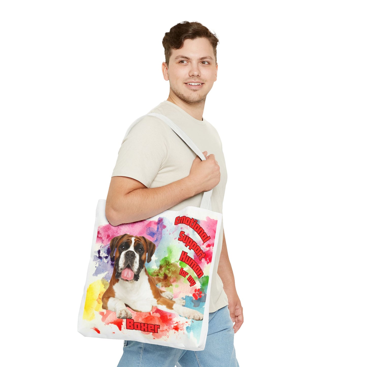 Emotional Support Human for my Boxer tote bag