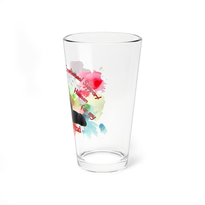 Emotional Support Human for my Afghan Hound Pint Glass clear