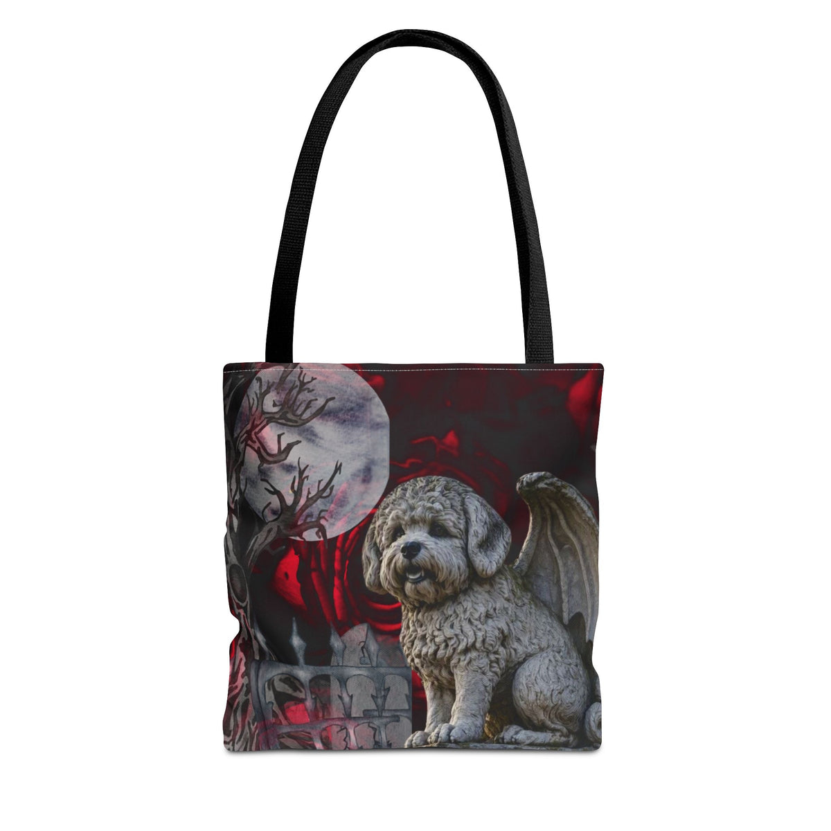 Bichon Frise Angelic Gargoyle Protector Tote Bag