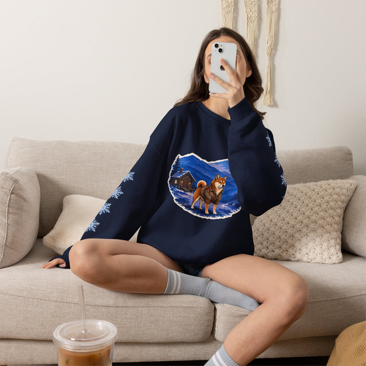 Shiba Inu Smoky Mountain Christmas Sweatshirt