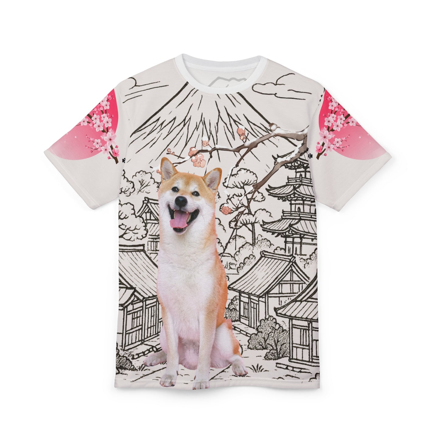 Shiba Inu Cherry Blossom  Unisex Tee