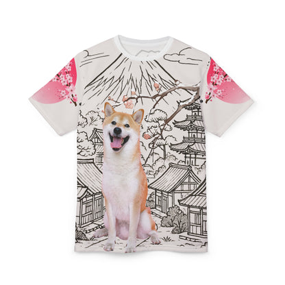 Shiba Inu Cherry Blossom  Unisex Tee