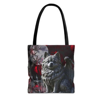 Pomeranian Angelic Gargoyle Protector Tote Bag