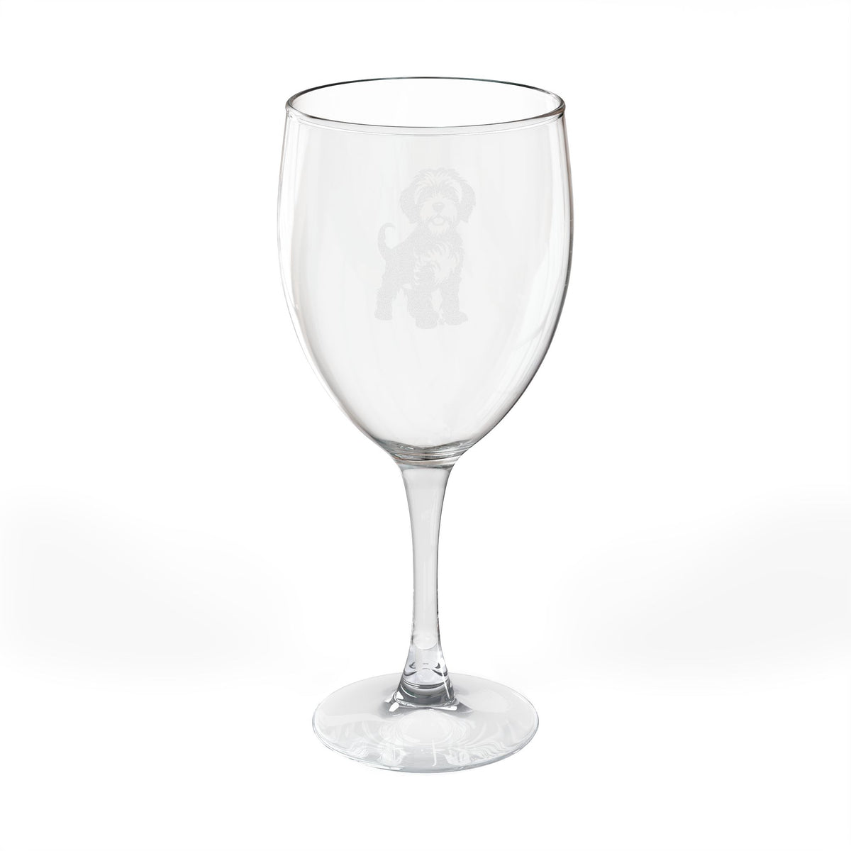 Doodle Engraved Wine Glass
