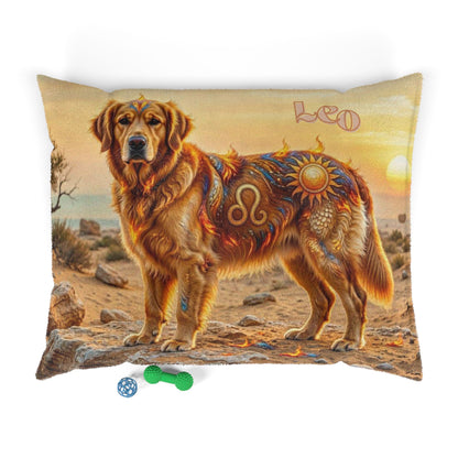 Leo Elements Collection Golden Retriever Pet Bed – Cozy Zodiac Dog Cushion