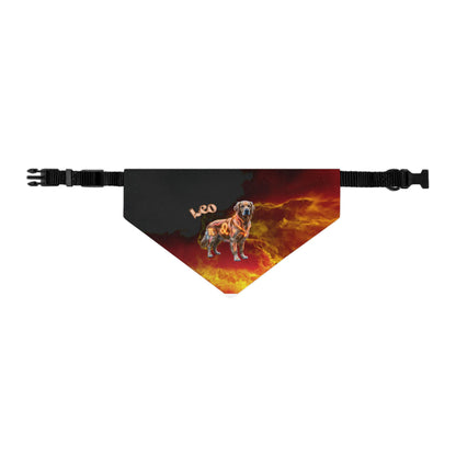 Leo Zodiac Pet Bandana Collar – Fiery Astrology Dog Scarf & Adjustable Collar Attachment