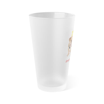 Emotional Support Human for my American Bulldog frosted Pint Glass