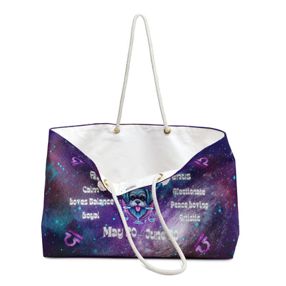 Celestial Zodiac Libra as Shih Tzu Weekender Bag - Dog Breed Zodiac