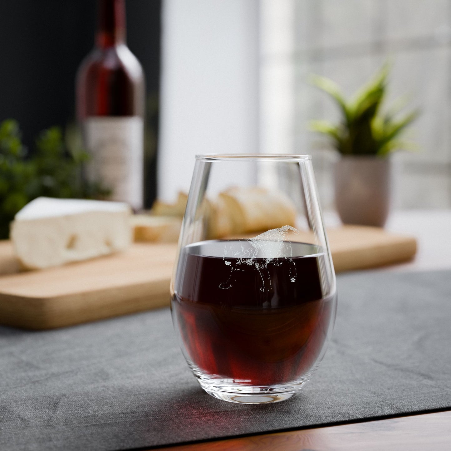 Beagle Sketch and Serve Stemless Wineglass