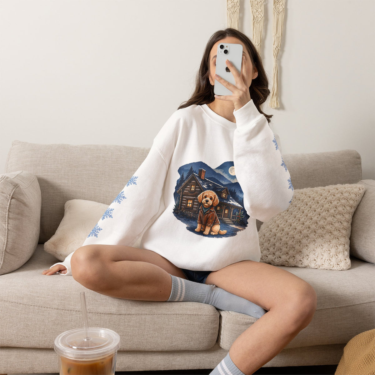 Doodle Dog Smoky Mountain Christmas Sweatshirt