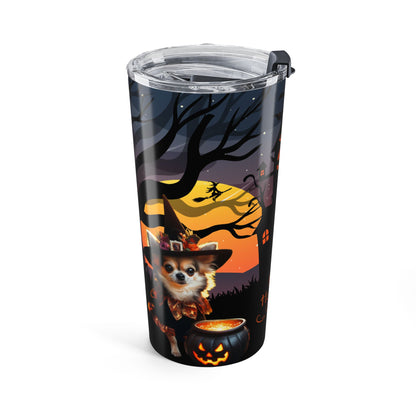 Haunted Mansion Chihuahua Halloween Drink Tumbler by Stacy Soto