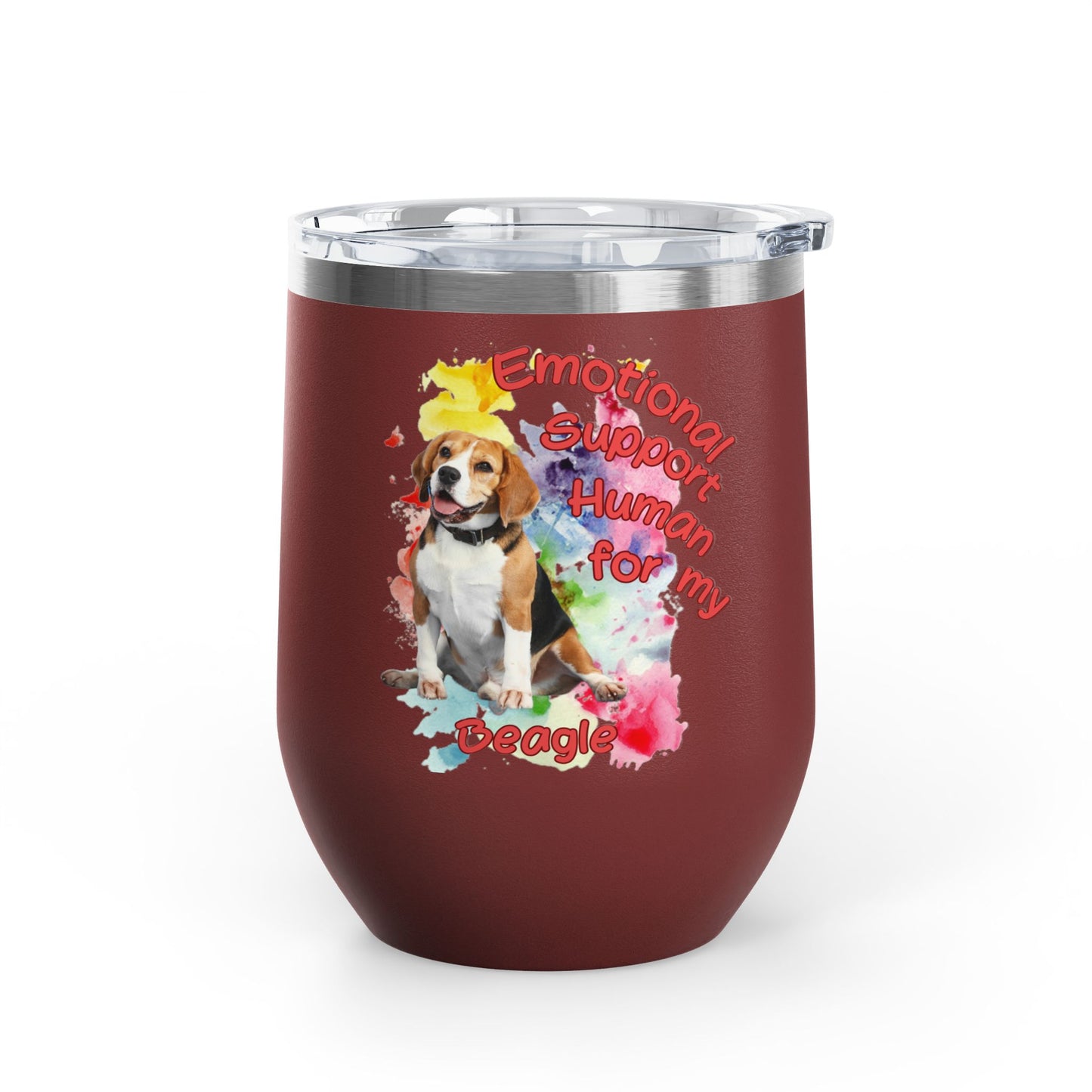 Emotional Support Human for My Beagle Wine Tumbler