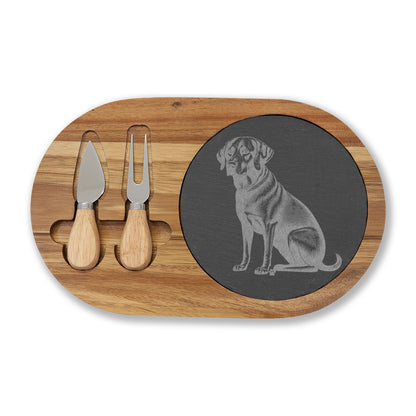 Black Lab Engraved Charcuterie Board, Dog Lover Cheese Board & Serving Platter