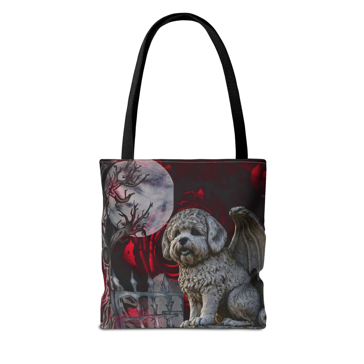 Bichon Frise Angelic Gargoyle Protector Tote Bag