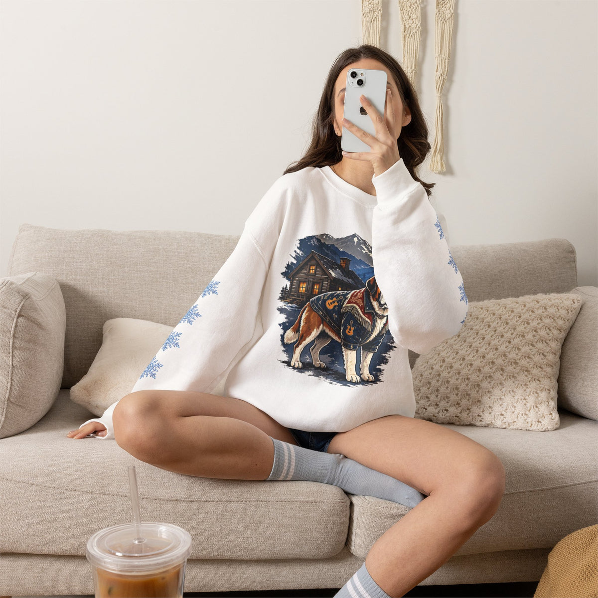 Saint Bernard Smoky Mountain Christmas Sweatshirt