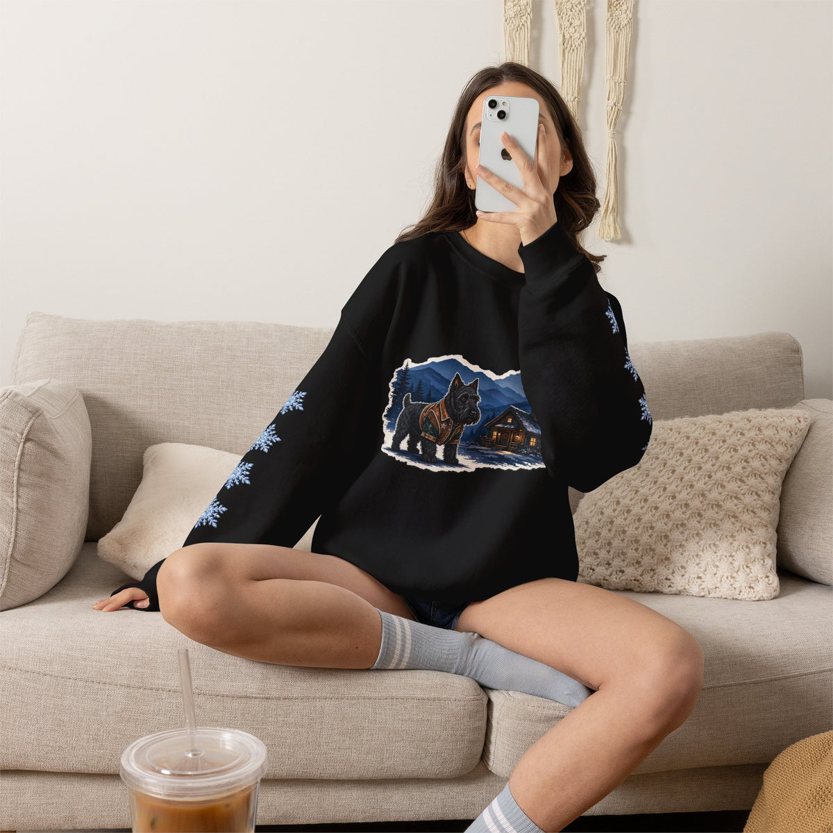 Scottish Terrier Smoky Mountain Christmas Sweatshirt