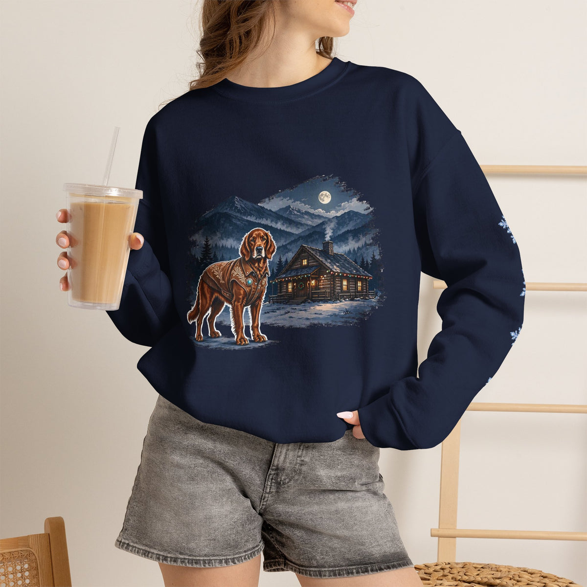 Irish Setter Smoky Mountain Christmas Sweatshirt