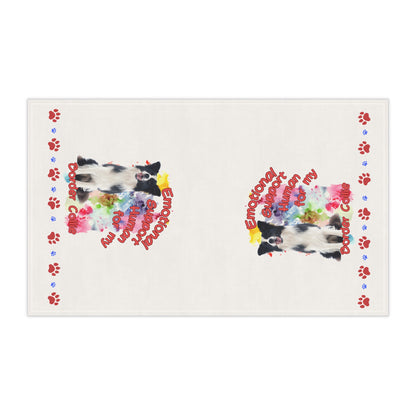 Emotional Support Human for my Border Collie tea towel